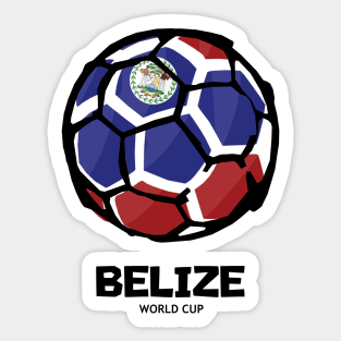 Belize Football Country Flag Sticker